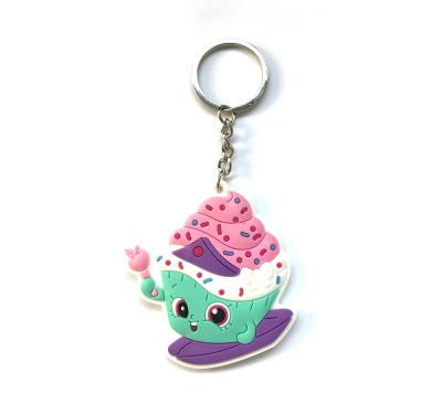 China Plastic Durable Using Low Price Soft PVC Custom Accessories Key Chain for sale