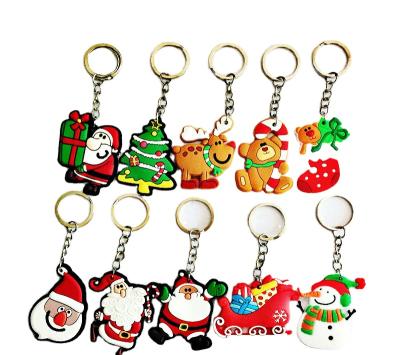 China Wholesale Custom Soft Rubber Christmas Promotion Gift Factory PVC Key Chain for sale