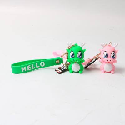 China Promotion Gift Wholesale 3D Cartoon Dragon Key Chain Small Decorative Pendant for sale