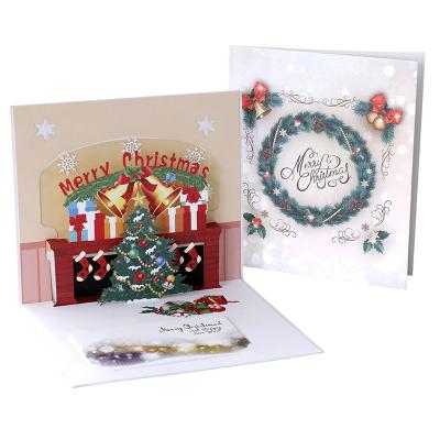 China Japan Factory Wholesale 3D Christmas Greeting Card Christmas Tree Cards for sale