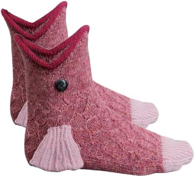 China Amazon Breathable Hot Selling Fancy Knit Crocodile Socks Christmas Gifts Winter Socks for sale