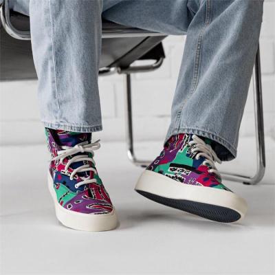 China 2021 fashion trend hot sale casual shoes unisex bases skid to grab high left fashion trend sports shoes for sale