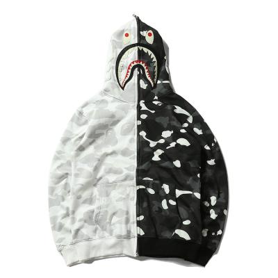 China Beautiful Fashion Bape Jacket Zippers Sports Colorblock Waterproof Hoodie for sale