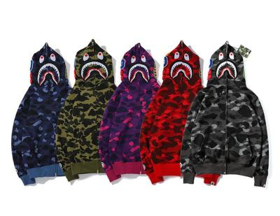 China 2021 waterproof wholesale fashionable bape monkey jacket hoodie printed 100% polyester hoodies for sale