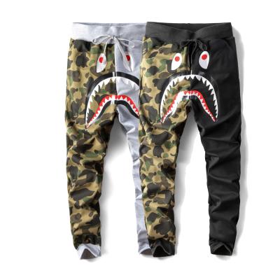 China 2021 Bape Pants Youth Bape Pants Shark Loose Casual QUICK DRY Camouflage Printing Slim Bape Pants for sale