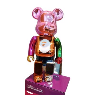 China New Fashion Plus Size Bape Unisex Teen Toys And Bearbrick Joint 400%ABS Material Plating Colorful Joint Doll Decoration for sale