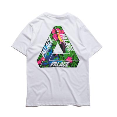 China Anti-wrinkle printed T-shirts for women palace hip-hop print graffiti triangle LOGO casual short-sleeved T-shirt for sale