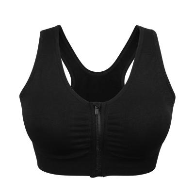 China Hot Sexy Miele Yoga Xxx Sportswear Breathable Womens Bra Tops Sexy Front Zip Plus Size High Impact Gym Fitness Clothing for sale