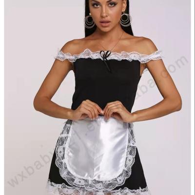 China Sexy Maid Outfit Miele Big Women Plus Size Cosplay Costume Lady Lingerie Party Role Play Set Hat&Dress&Panties 3 Pieces for sale