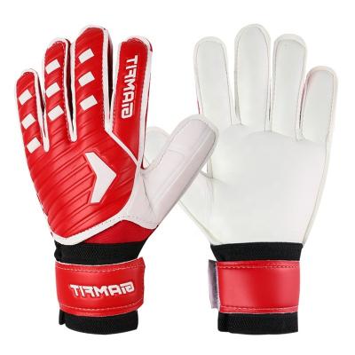 China Breathable Leather Adult Kids Professional Soccer Goalkeeper Gloves With Protection Finger Guard Strong Latex Soccer Goalkeeper Gloves for sale