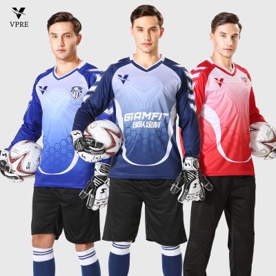 China Breathable Goalkeeper Jersey Men Soccer Uniforms Set Goalie Long Sleeves Survetement Soccer Training Kits Sponge Protector Sleeves Tracksuit for sale