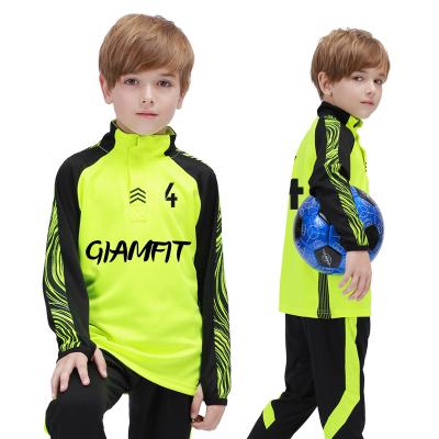 China Breathable Custom Sports Tracksuits For Kids Sports Suit High Quality Kids Warm Up Jacket Kids Sports Wear for sale