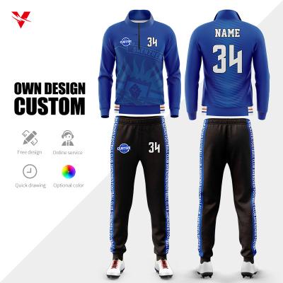 China Wholesale Breathable Customize High Quality Soccer Tracksuits Training Suit Soccer Half Zipper Comfortable Training Uniform With Pockets for sale