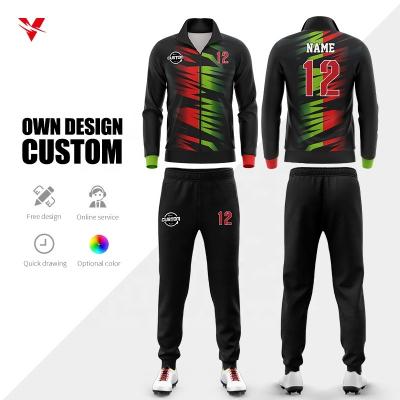 China Custom Made Breathable Sublimation Mens Tracksuits Football Sports Tracksuits Vendors Nylon No Brand Jackets Designer Short Sweatpants for sale