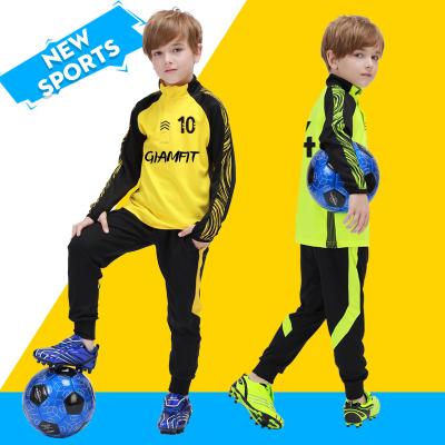 China School Kids Warm Soccer Uniform Sportswear Child Soccer Tracksuit Flecce Uniform Tracksuit Football Uniform For Boy for sale