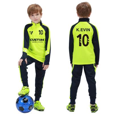 China Hot Training Flecce Soccer Uniform Sportswear Kids Breathable Soccer Tracksuit Child Training Uniform Sportswear For Boy for sale