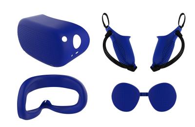 China Acessórios de RV definidos para Oculus Quest 2 - Cobertura de rosto de silicone, agarras do controlador, VR Shell, Cobertura de lente à venda