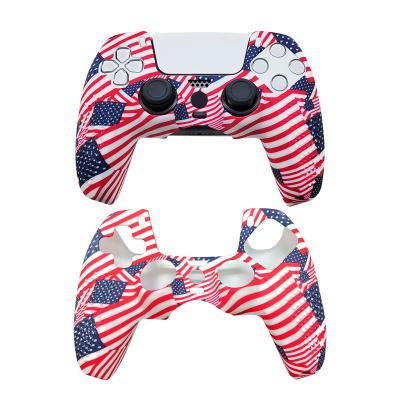 China Water-Transfer Print PS5 Silicone Controller Skin Multi Colors Silicone Case For PS5 for sale