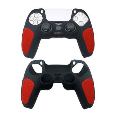 China Anti-Slip Texture Design Two-Tone Silicone Protective Case for PS5 Dualsense Controller for sale