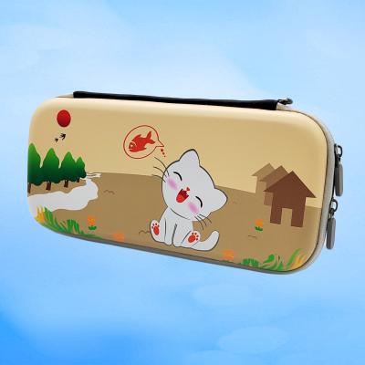 China Süße Zeichentrickfilm-Tier-Katze-Muster PU-Leder-Reisetasche für Nintendo Switch Oled zu verkaufen