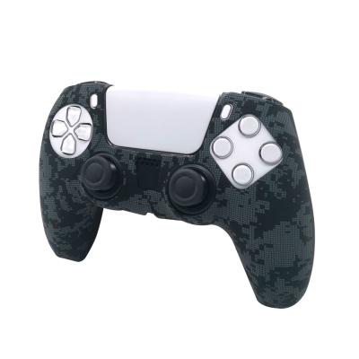 China Unique Camouflage Pattern Design Anti-Scratch Silicone Protective Case for PS5 Controller for sale