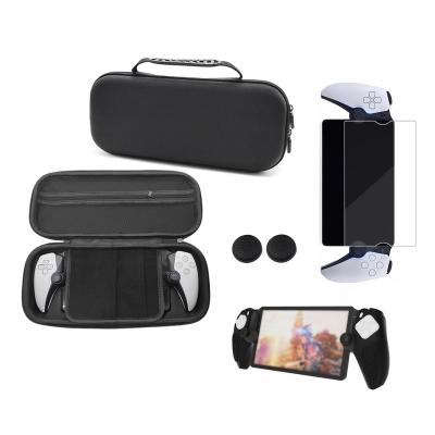 Cina Travel Case Set with thumbstick Grip Caps Tempered Glass Screen Protector  Silicone cover for PS Portal in vendita