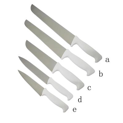 China 5 Pcs Plastic Handle Butcher Knife Set Customized Sustainable Color for sale