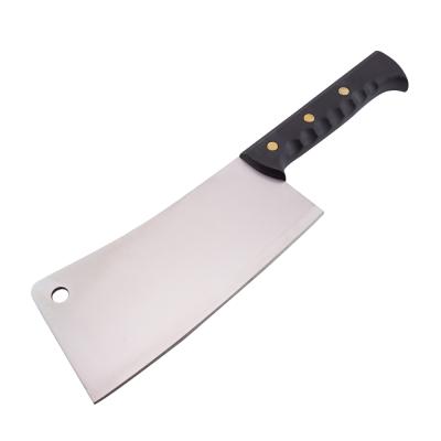 China Viable Cleaver Knife Chopper Butcher Knife With Grooved Plastic Handle for sale