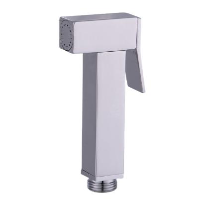 China Contemporary Small Square All Seal Copper Pressurized Single Spout Toilet Partner Spray Gun Small Chrome for sale