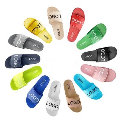 China New Fashion Trend Flat Sandal for Ladies 2021, Comfort Outdoor Slippers for Women Summer Slide Sandals, OEM Custom PVC Logo Slides for sale