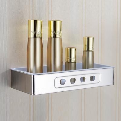 China Bolt Inserting Type Bathroom Shampoo Holder Modern Bathroom Shelf Double Row Corner Aluminum Bath Shelves Shower Caddy for sale