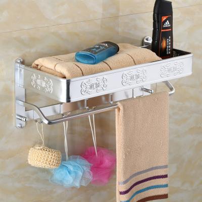 China Bolt Inserting Type Cheap Storage Basket Rack Corner Shower Trolley Bathroom Shelves With Hooks for sale