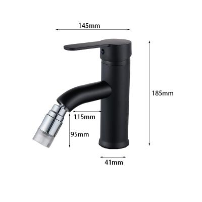 China Small MOQ In-stock Metered Brass Basin Faucet Fast Delivery Excellent Quality Luxury Single Handle Matte Black Brass Basin Faucet for sale