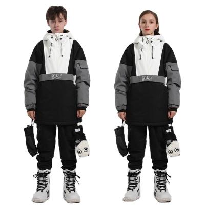 China Plus Size Ski Set Outdoor Wear For Couples Single-double Panel Windproof Reflective Hooded Ski Suit for sale