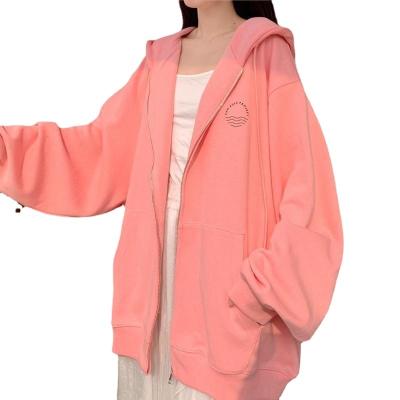 China Anti-pilling factory sells cheap solid color women's Autumn Long Sleeved Hooded Casual clothes for sale