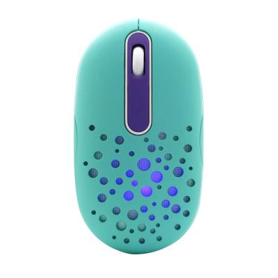 China Rechargeable Wireless Type Honeycomb RGB Mute 2.4G Wireless Mouse Hole Rechargeable Mouse For Office Home Computer Accessories for sale