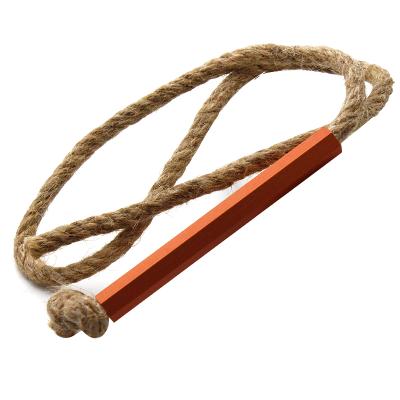 China Start Fire Survival Tube Fire Orange Hex Bellows with Match Rope Hemp Paraffin Fire Starter Rope Flammable Igniter for sale