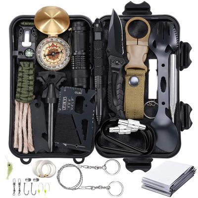 China Outdoor Survival Kit Gear Box Mixed Tactical Camping Survival Kit To Increase Emergency Camping Survival Kit for sale