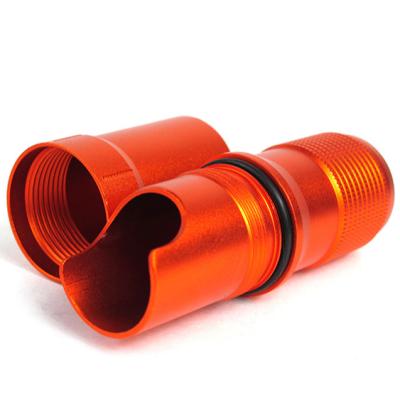 China 6061 Light Weight Aluminum Alloy EDC Material Gear Metal CNC Anodized Seal Bottle Seal Bottle Waterproof Match Box For Outdoor for sale