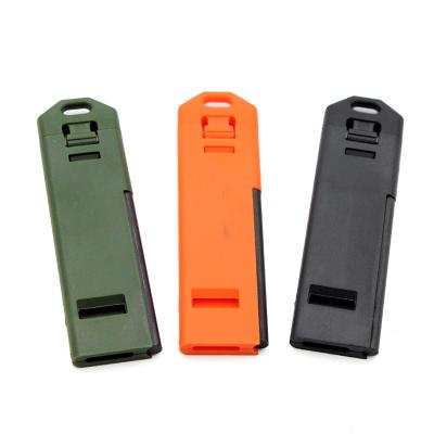 China Flint Steel Striker Fire Starter Outdoor Camping Magnesium Emergency Whistle Survival Whistle for sale