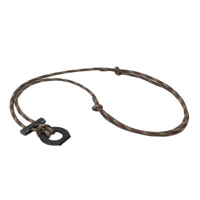 China With 2 holes drilled survival firesteel fire starter striker flint paracord outer collar for sale