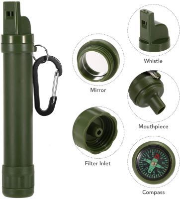 China No Chemicals Best Emergency Outdoor Survival Gear Water Purification Filter Camping Multifunctional Drinking Straw Africa for sale