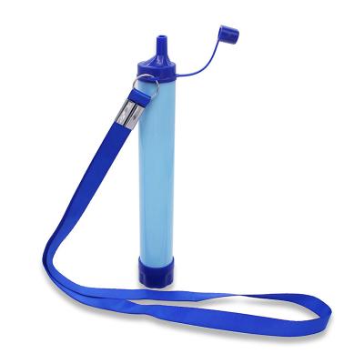 China No Chemicals Outdoor Emergency Survival Personal Water Filter Straw For Backpacking Hike Hunting for sale