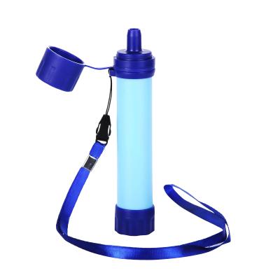 China No Chemicals Life Mini Portable Survival Water Filter Personal Straw For Emergency Preparedness Increasing Camping for sale