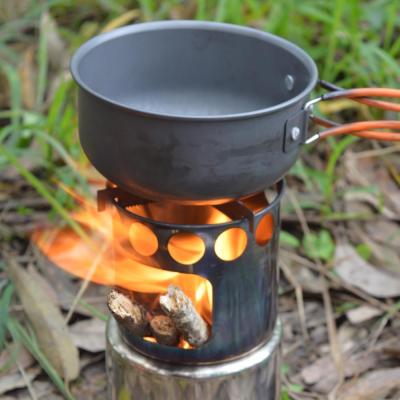 China Stainless Steel Fire Stove Portable Wood Burning Camping BBQ Backpacking Stove for sale