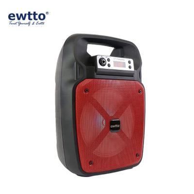 China No ewtto Hot Selling 8 Inch Speakers Portable Speaker With Microphones Remote Control for sale