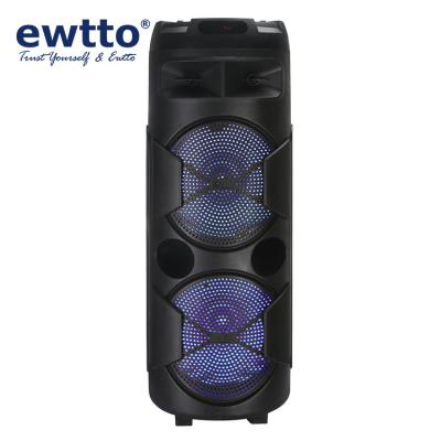 China No ewtto ET-P5075 Support AC USB TF FM 12 Inch Trolley Speakers With Lightweight Wireless Cable Microphone for sale