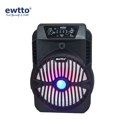 China LED flashing light ewtto 8 inch wireless BT speaker ET-P5009B with remote control for sale