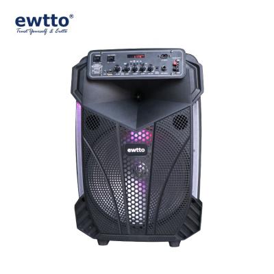 China LED flashing light ewtto 15 inch wireless BT speaker ET-P5159MBTC with remote control for sale