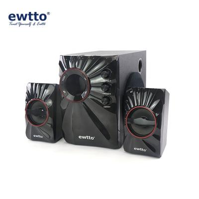 China No ewtto 2.1 Radio Speaker ET-P3669B Subwoofer Speakers For Computer for sale